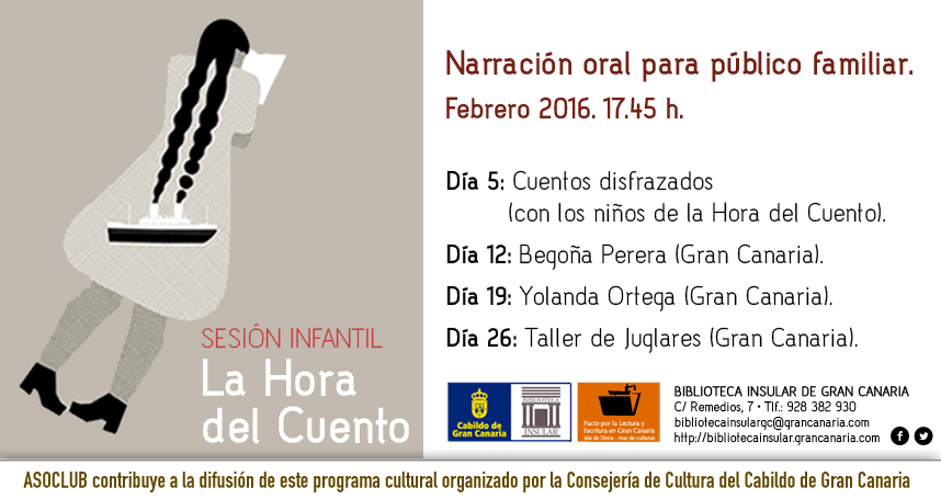 Flyer 1602 la hora del cuento febrero
